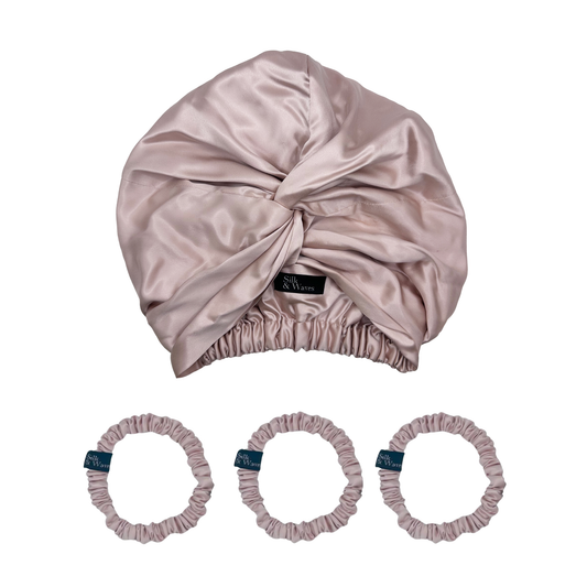 Silk Turban & Hair Tie Bundle